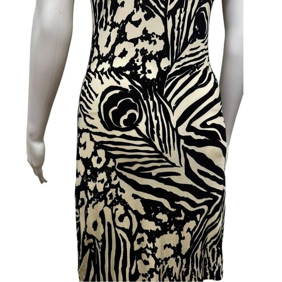 VINTAGE Hale Bob 90s Y2K 2000s Feather Print Slinky Sheer Sexy Slip Dress S XS - Picture 6 of 14